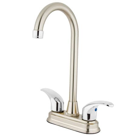 Kingston Brass Legacy, 4" Centerset Bar Faucet, Brushed Nickel/Chrome KB6497LL